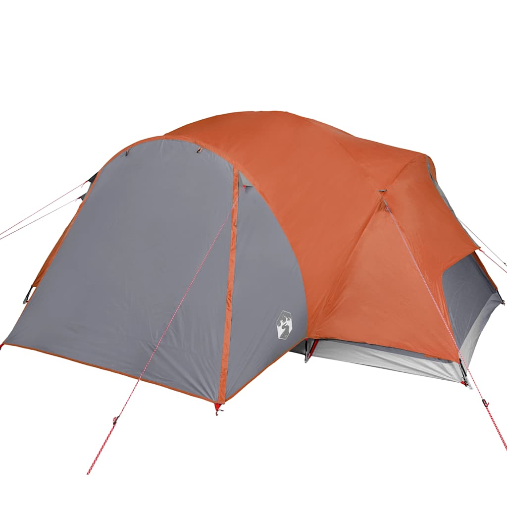 Tenda familiar ventilação cruzada 8 pessoas impermeável laranja