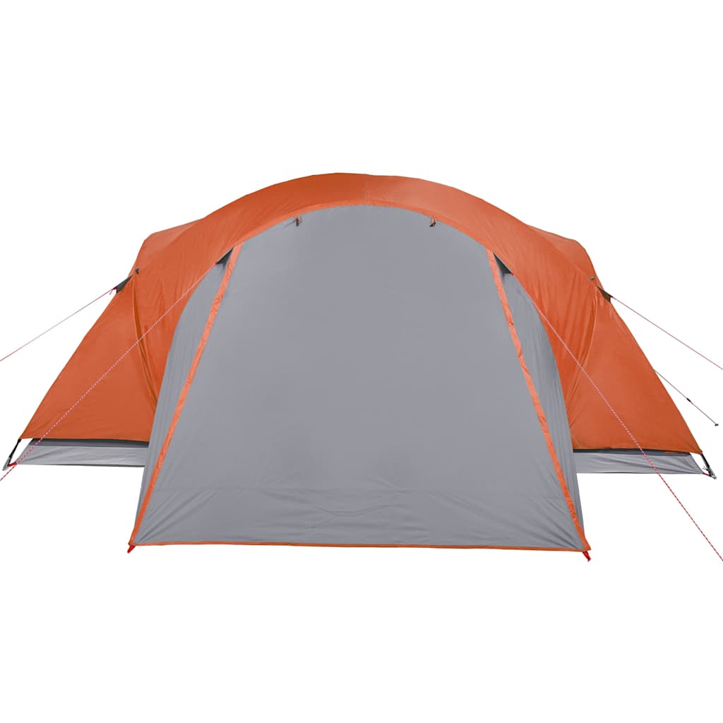 Tenda familiar ventilação cruzada 8 pessoas impermeável laranja
