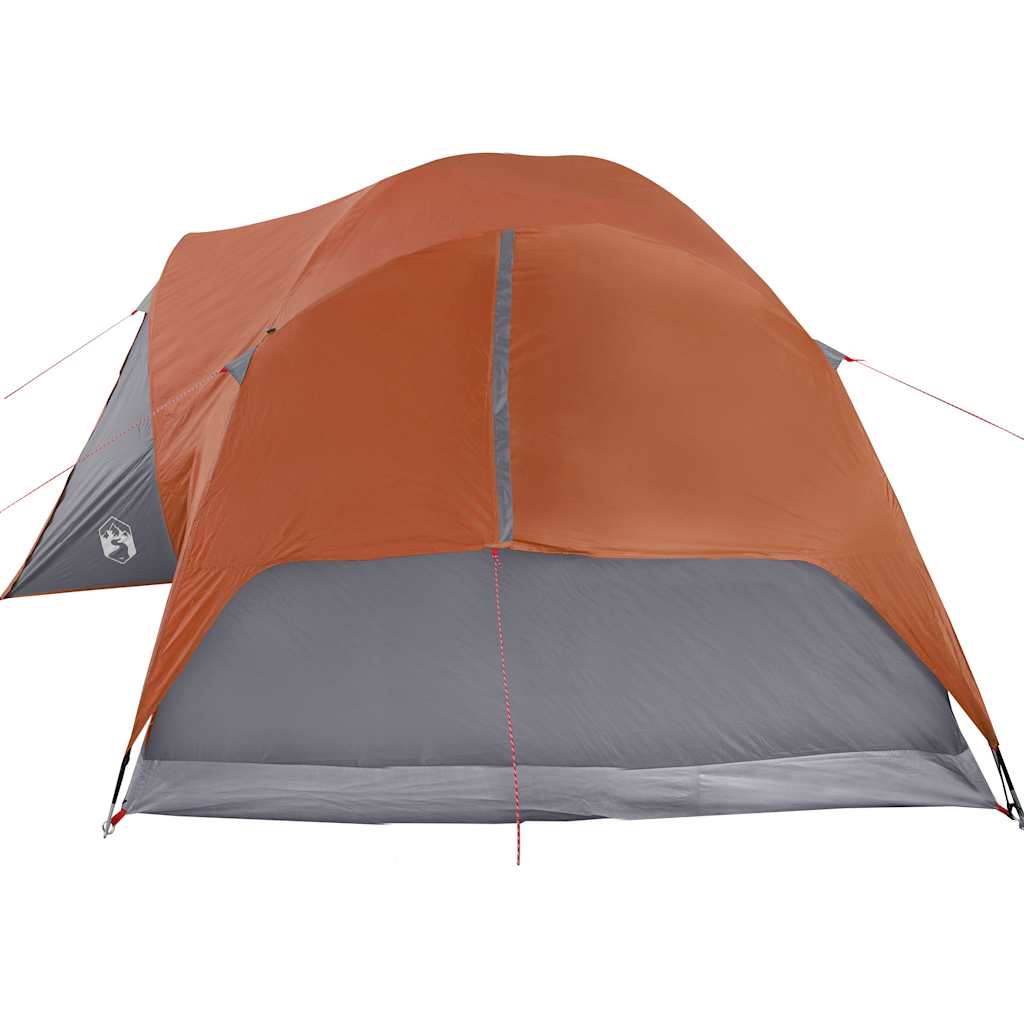 Tenda familiar ventilação cruzada 8 pessoas impermeável laranja