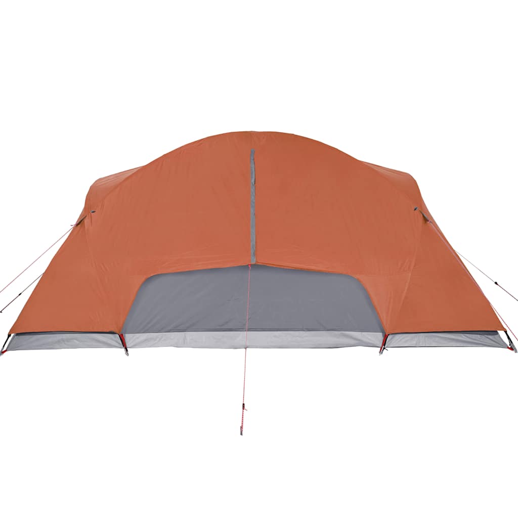 Tenda familiar ventilação cruzada 8 pessoas impermeável laranja