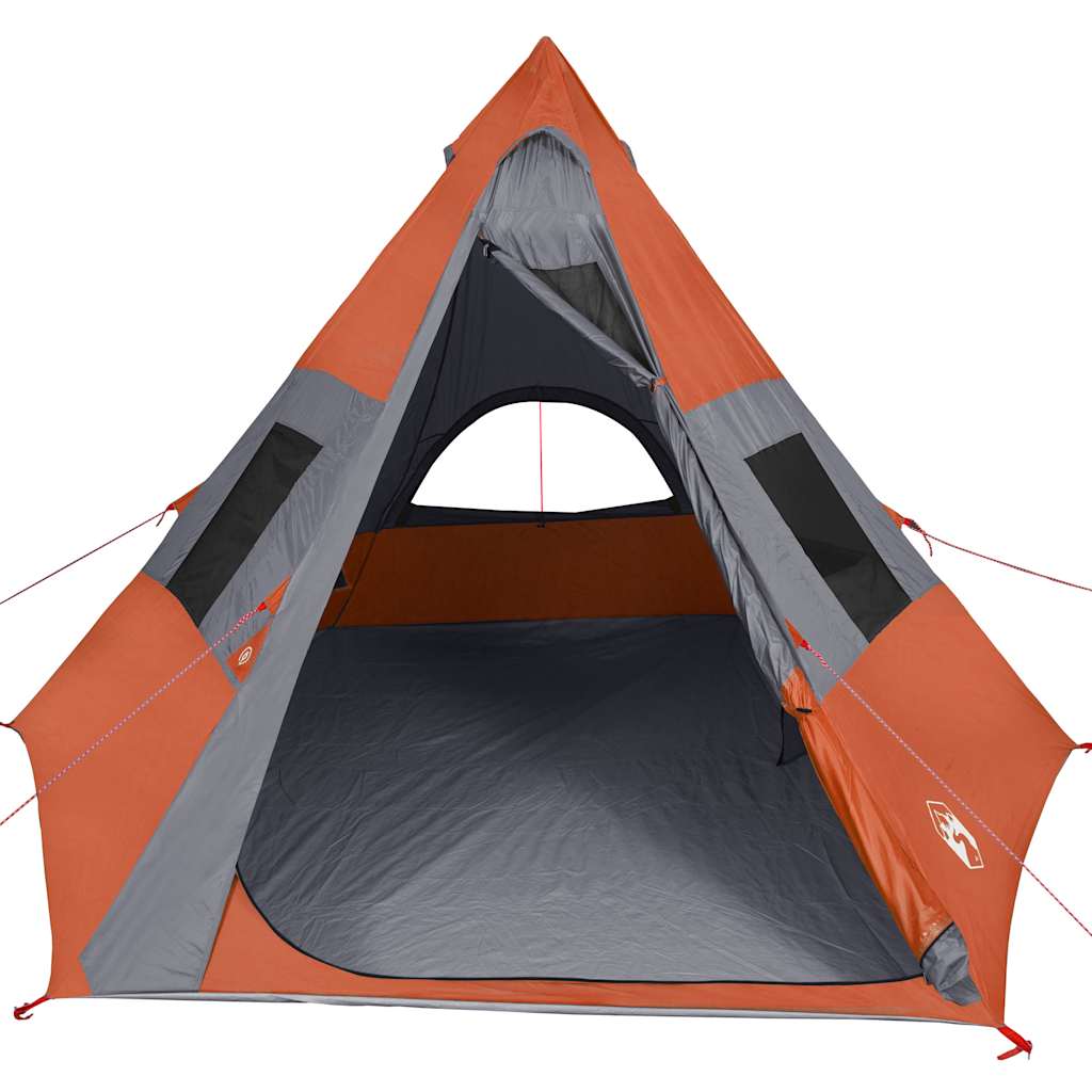 Tenda de campismo tipi para 7 pessoas impermeável laranja