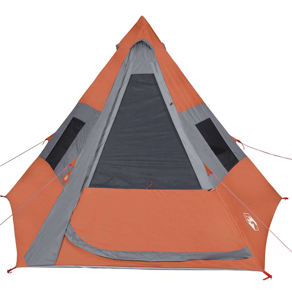 Tenda de campismo tipi para 7 pessoas impermeável laranja