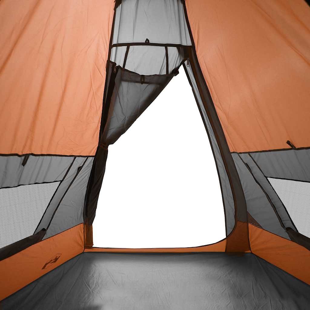 Tenda de campismo tipi para 7 pessoas impermeável laranja