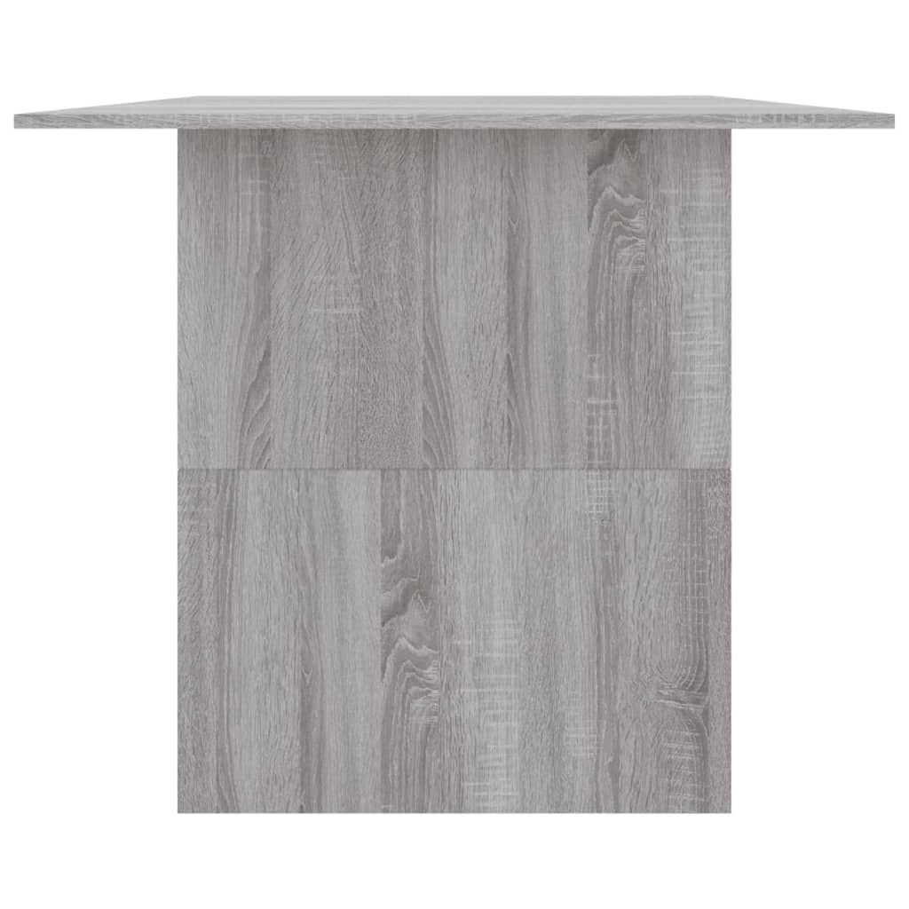 Mesa de jantar 180x90x76 cm derivados de madeira cinza sonoma