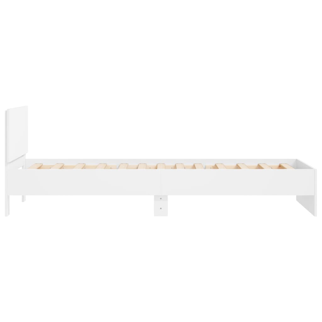 Estrutura cama c/ cabeceira 100x200 cm derivados madeira branco