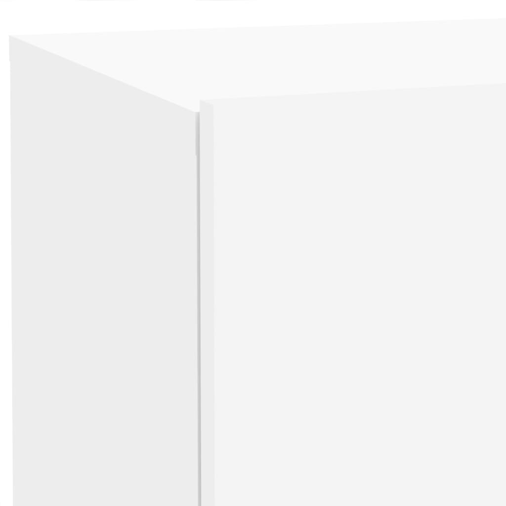 Mesa de cabeceira com luzes LED 70x36x40,5 cm branco