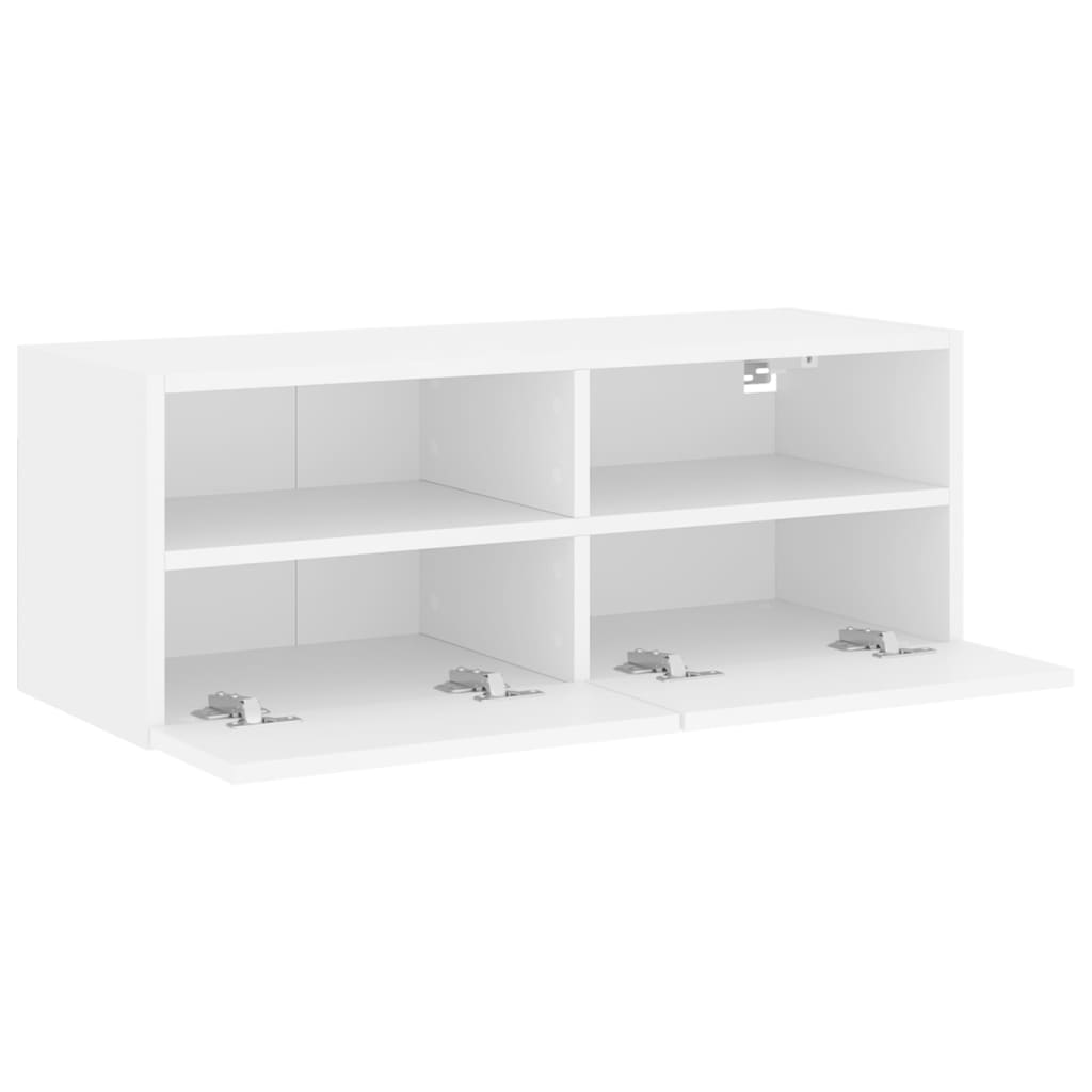 Móvel de parede p/ TV 80x30x30 cm derivados de madeira branco