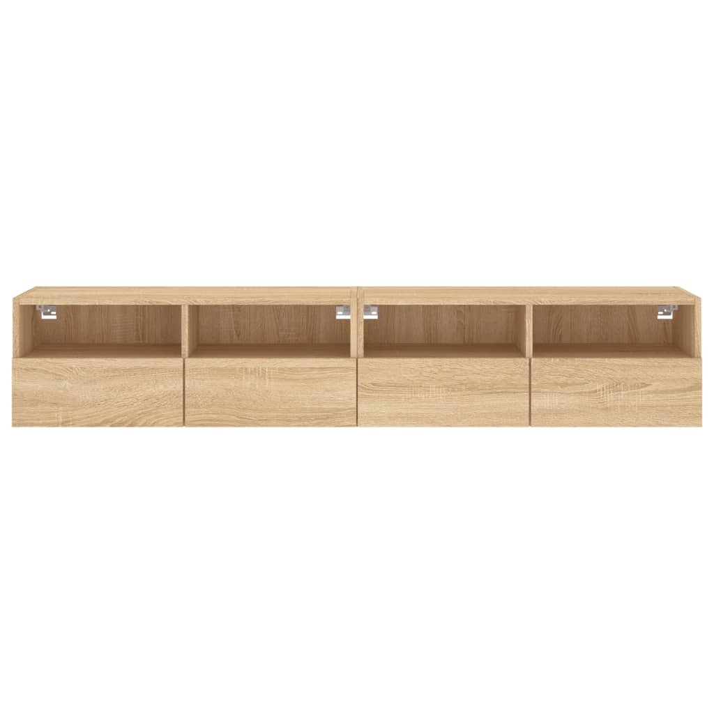 Móveis parede TV 2pcs 80x30x30cm deriv. madeira carvalho sonoma