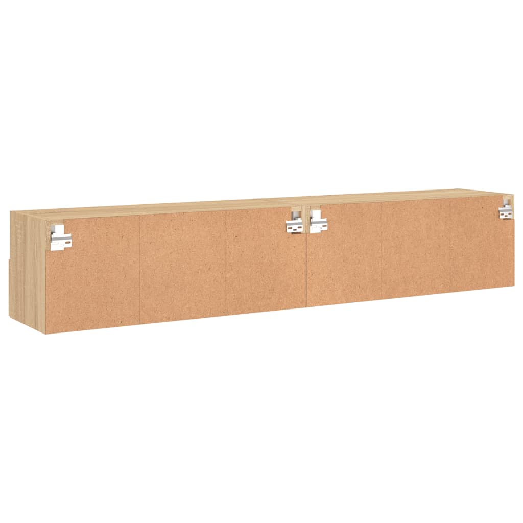 Móveis parede TV 2pcs 80x30x30cm deriv. madeira carvalho sonoma