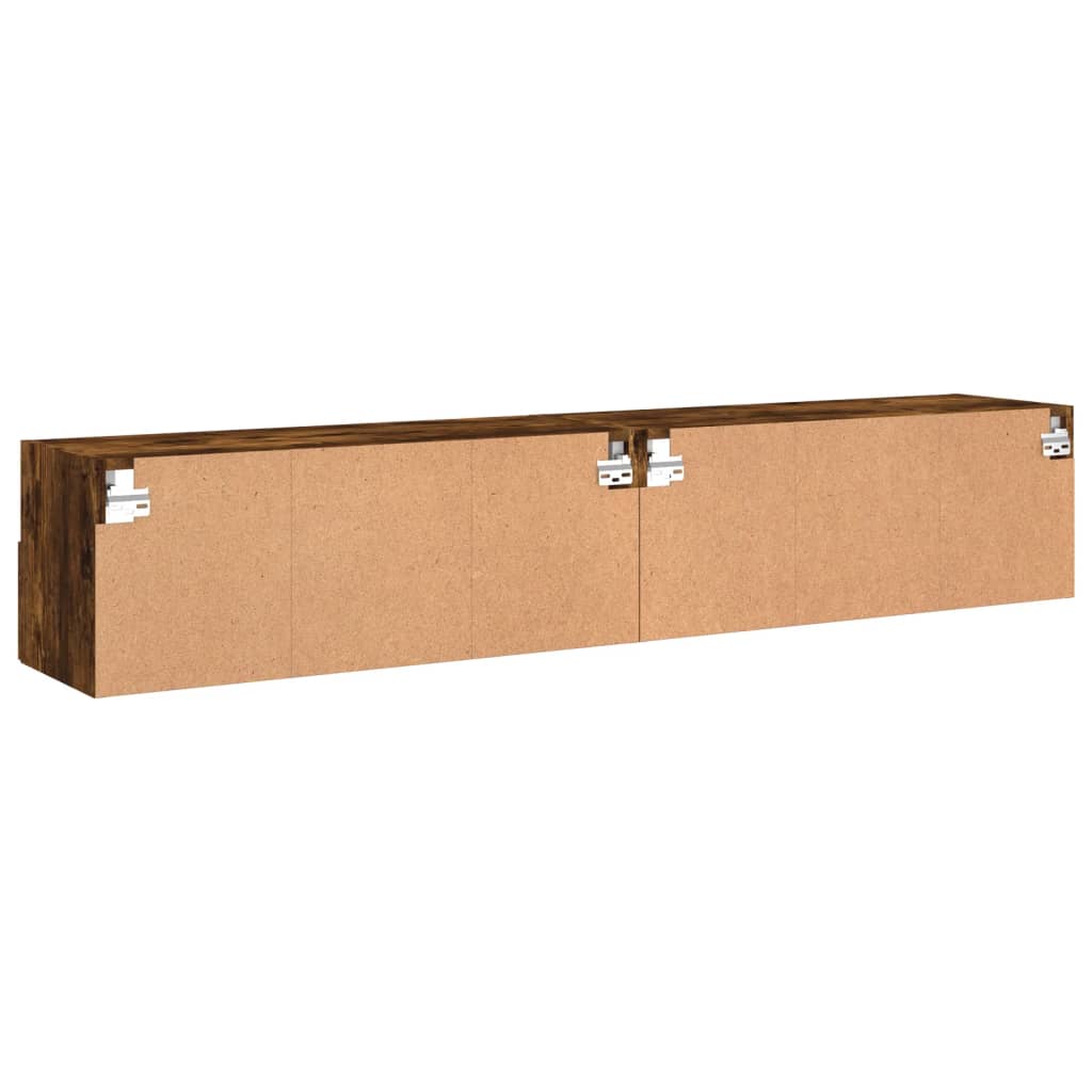 Móveis parede TV 2pcs 80x30x30cm deriv. madeira carvalho fumado