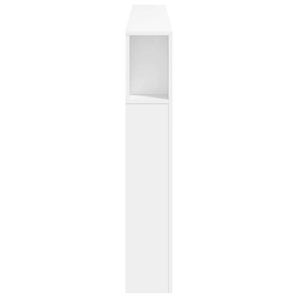 Cabeceira cama c/ LEDs 180x18,5x103,5 cm deriv. madeira branco