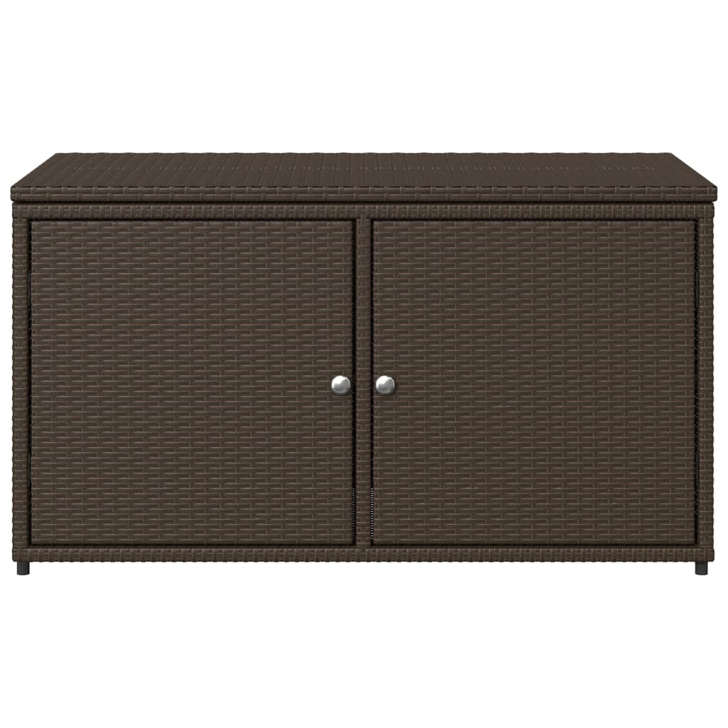 Armário de arrumação para jardim 110x55x60,5cm vime PE castanho