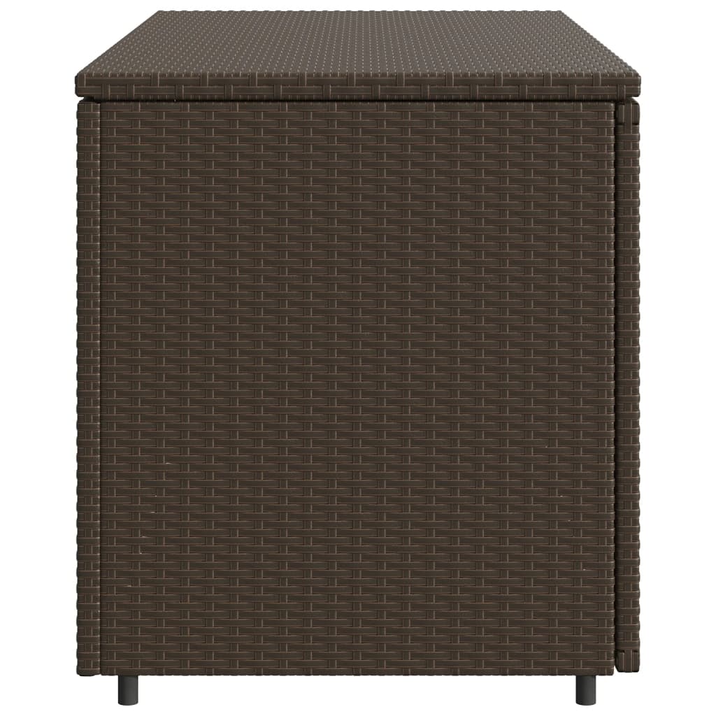 Armário de arrumação para jardim 110x55x60,5cm vime PE castanho