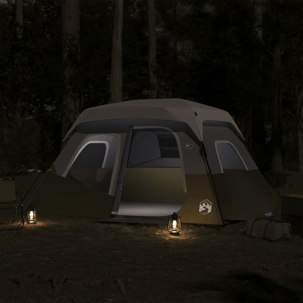 Tenda familiar c/ LED 6 pessoas libertação rápida verde-claro