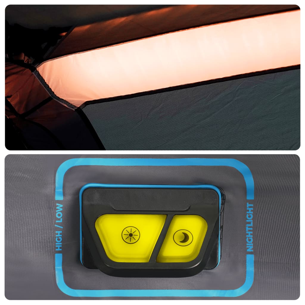 Tenda familiar c/ LED 6 pessoas libertação rápida verde-claro
