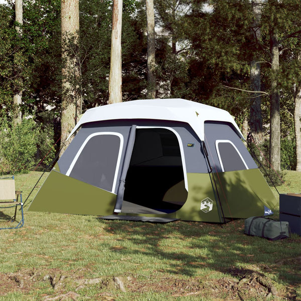 Tenda familiar c/ LED 6 pessoas libertação rápida verde-claro