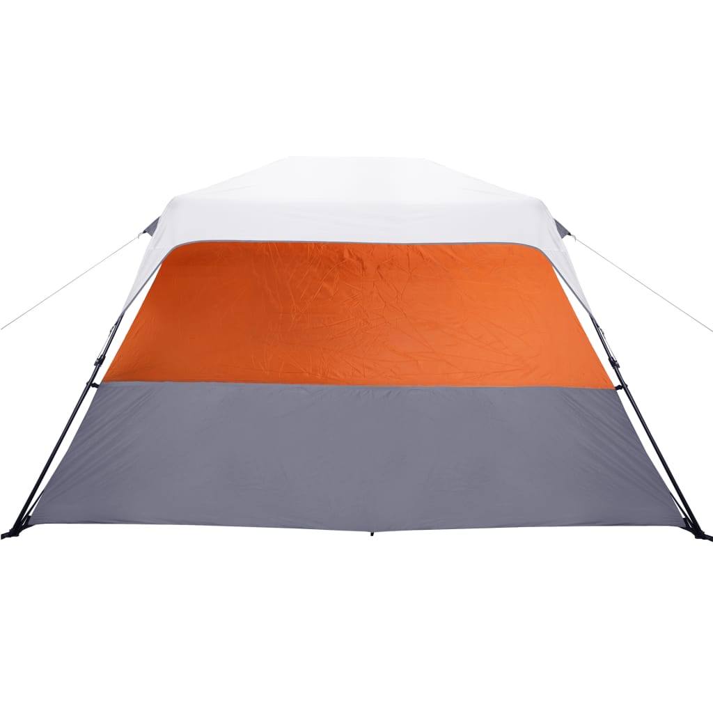 Tenda familiar LED 6 p. libertação rápida cinza-claro/laranja