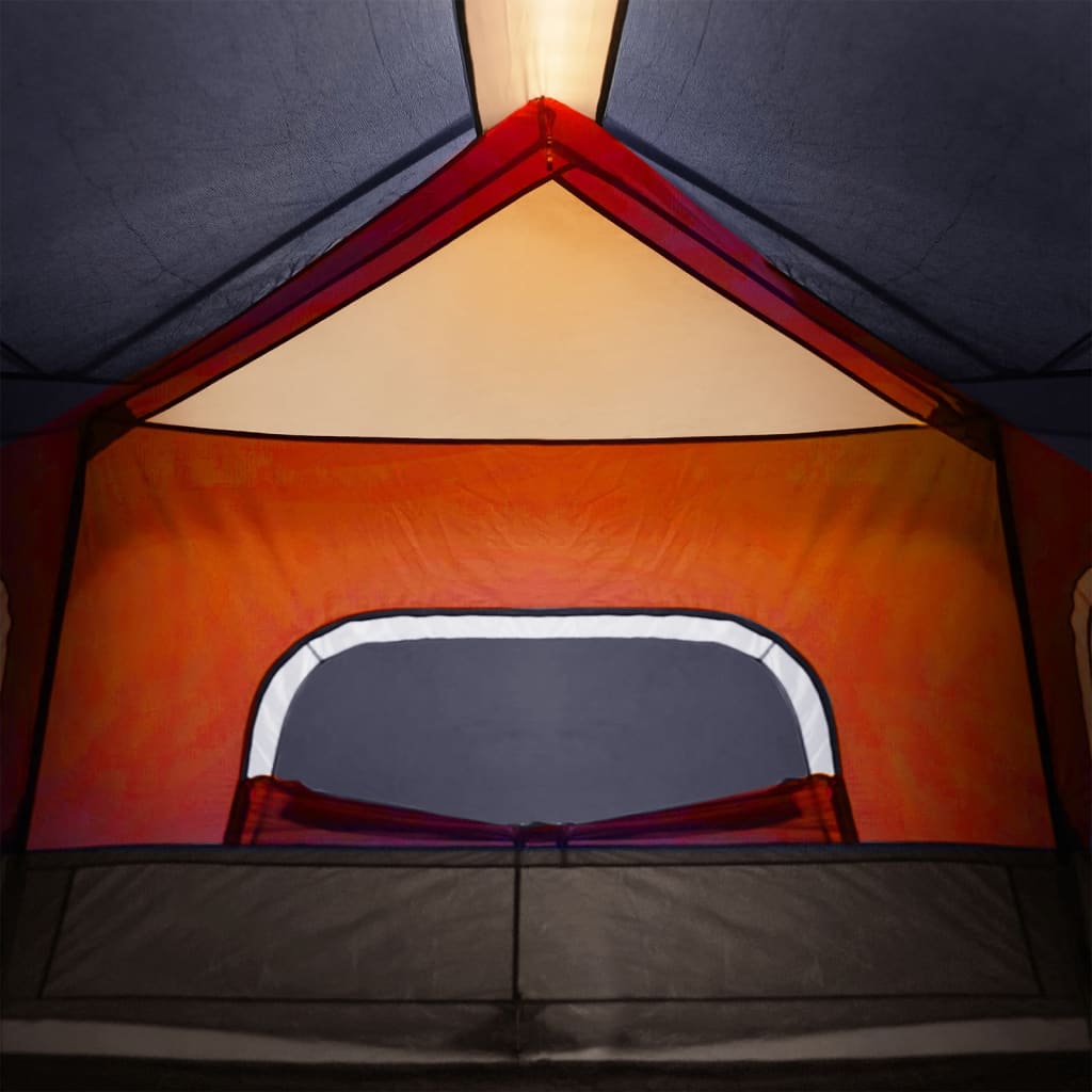 Tenda familiar LED 6 p. libertação rápida cinza-claro/laranja