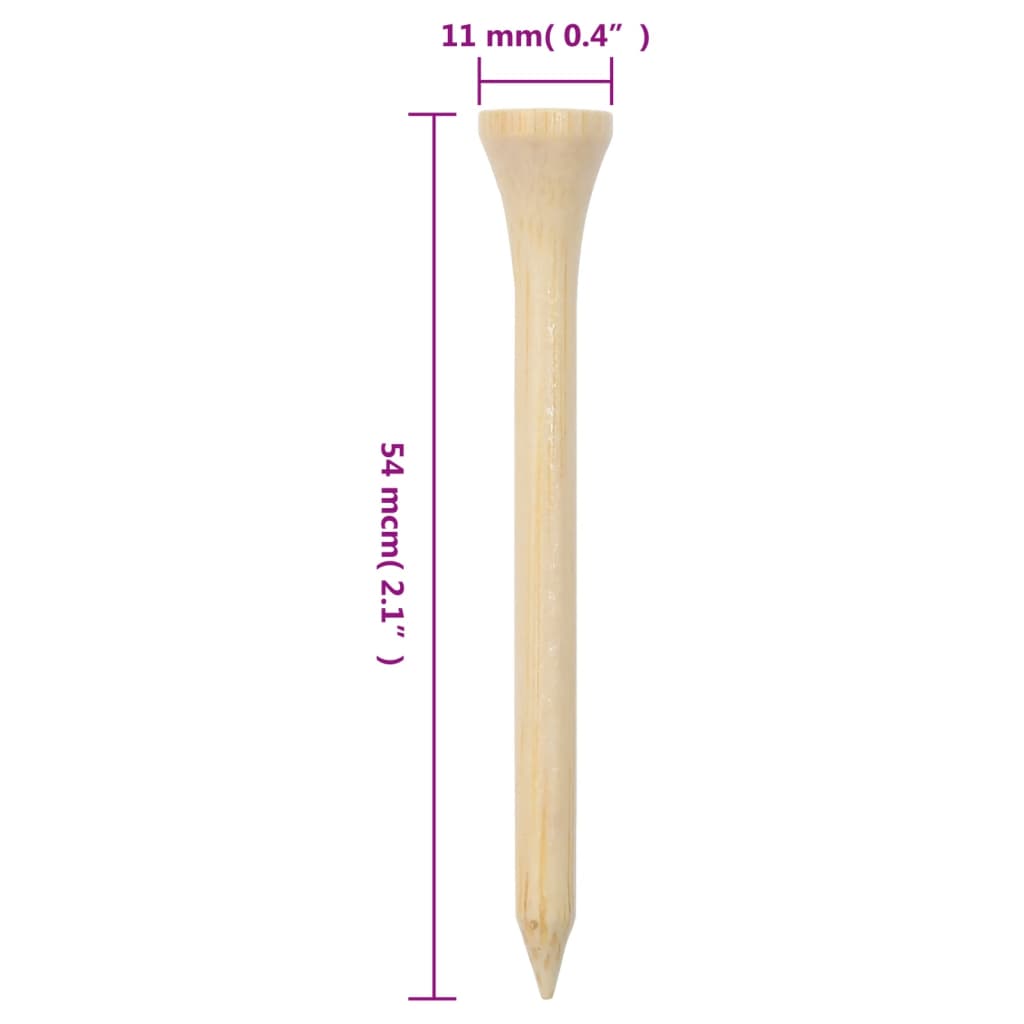 Tees de golfe 1000 pcs 54 mm bambu