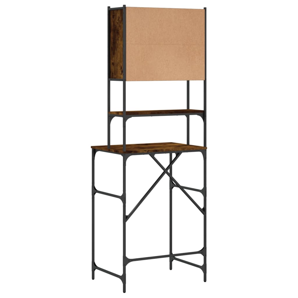 Armário sanita/máquina de lavar 68x48,5x194 cm cor carvalho fumado