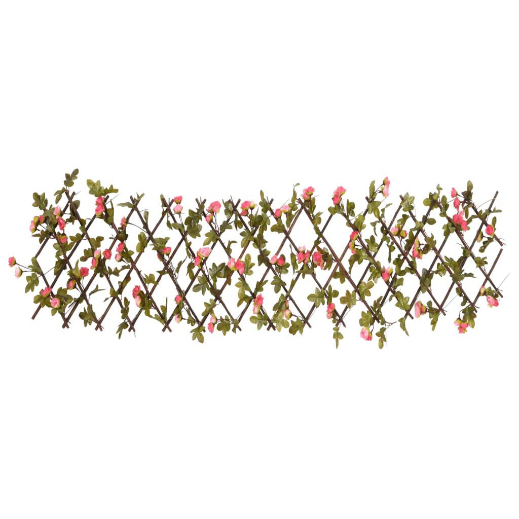 Treliça de hera artificial extensível 180x20 cm rosa escuro