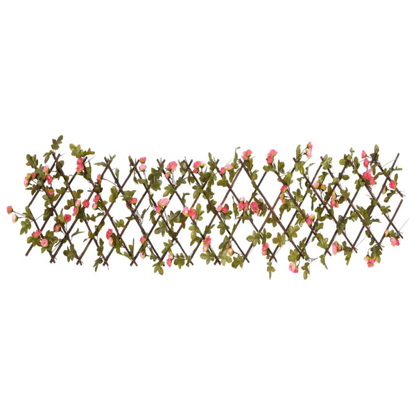 Treliça de hera artificial extensível 180x20 cm rosa escuro
