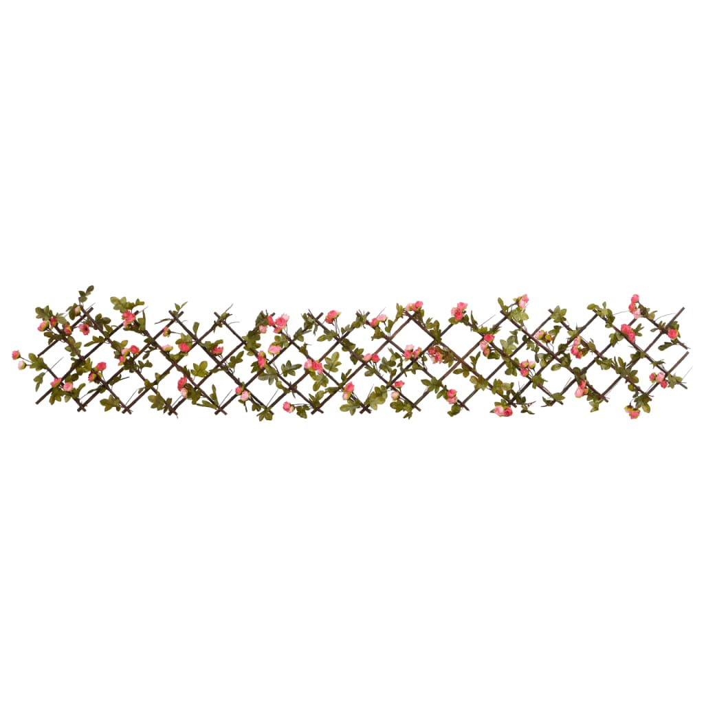 Treliça de hera artificial extensível 180x20 cm rosa escuro