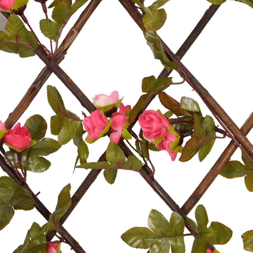 Treliça de hera artificial extensível 180x20 cm rosa escuro