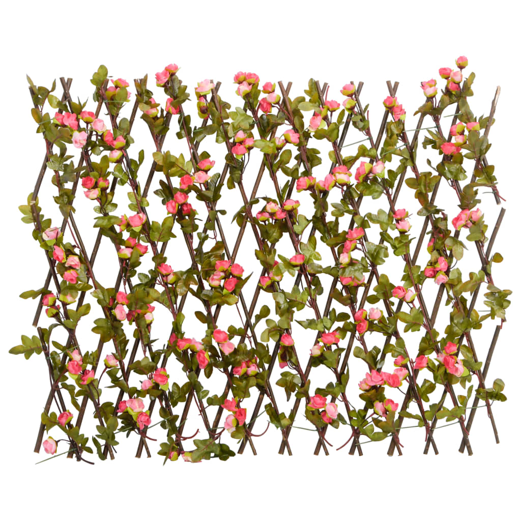 Treliça de hera artificial extensível 180x60 cm rosa escuro