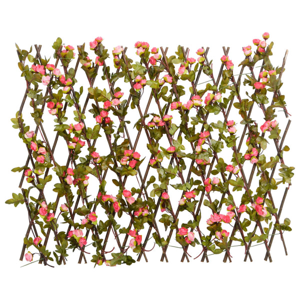 Treliça de hera artificial extensível 180x60 cm rosa escuro
