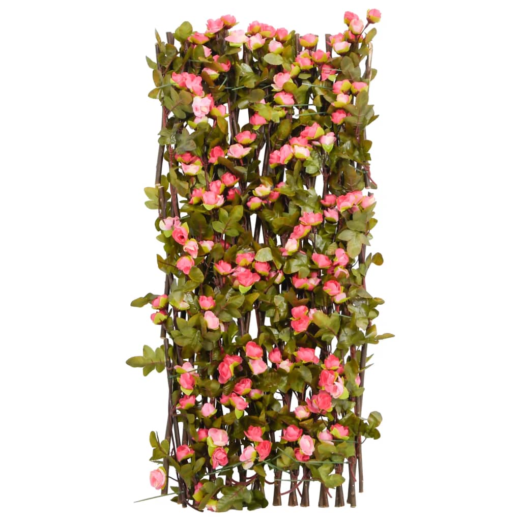 Treliça de hera artificial extensível 180x60 cm rosa escuro