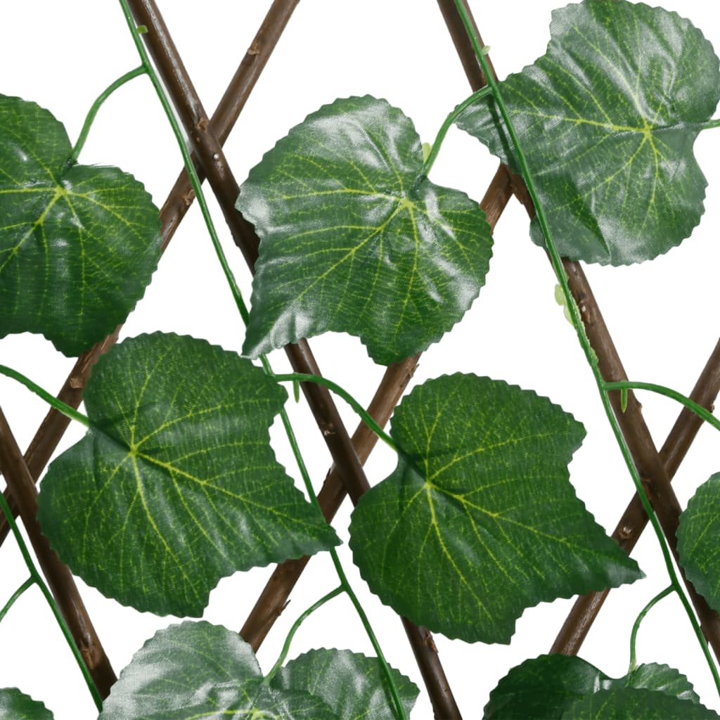 Treliça de videira artificial extensível 190x60 cm verde