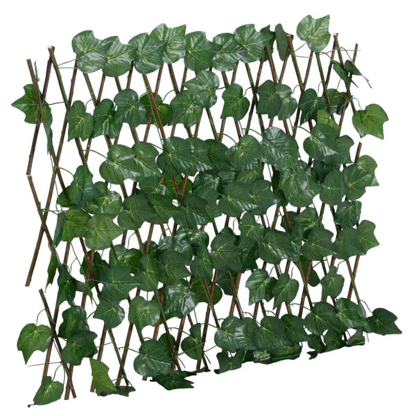 Treliça de videira artificial extensível 5 pcs 190x60 cm verde