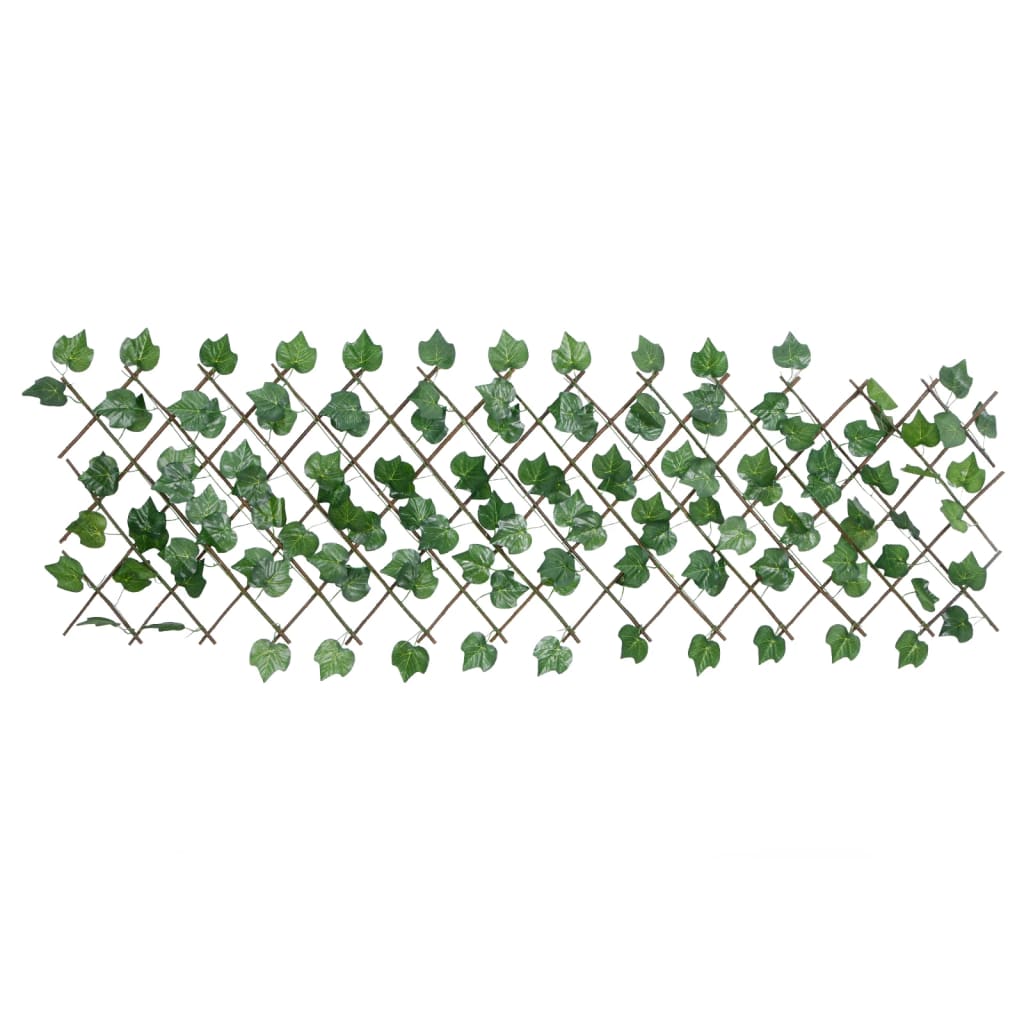Treliça de videira artificial extensível 5 pcs 190x60 cm verde