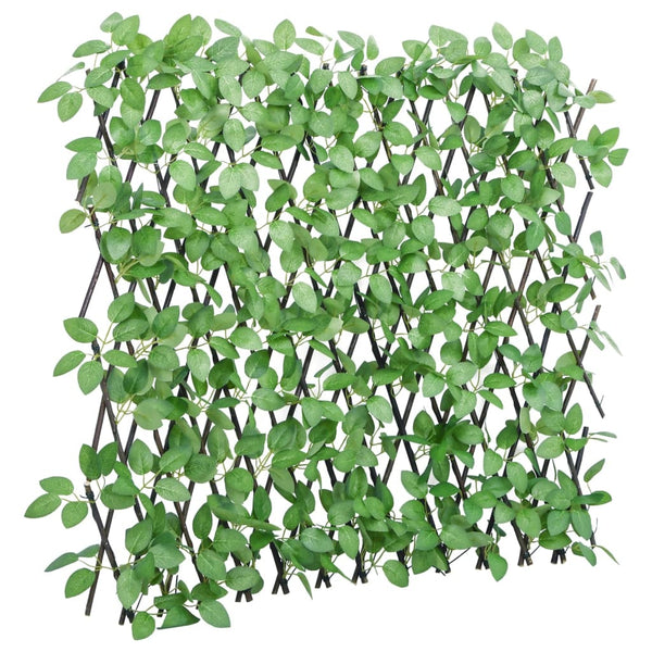  Treliça de hera artificial extensível 180x65 cm verde