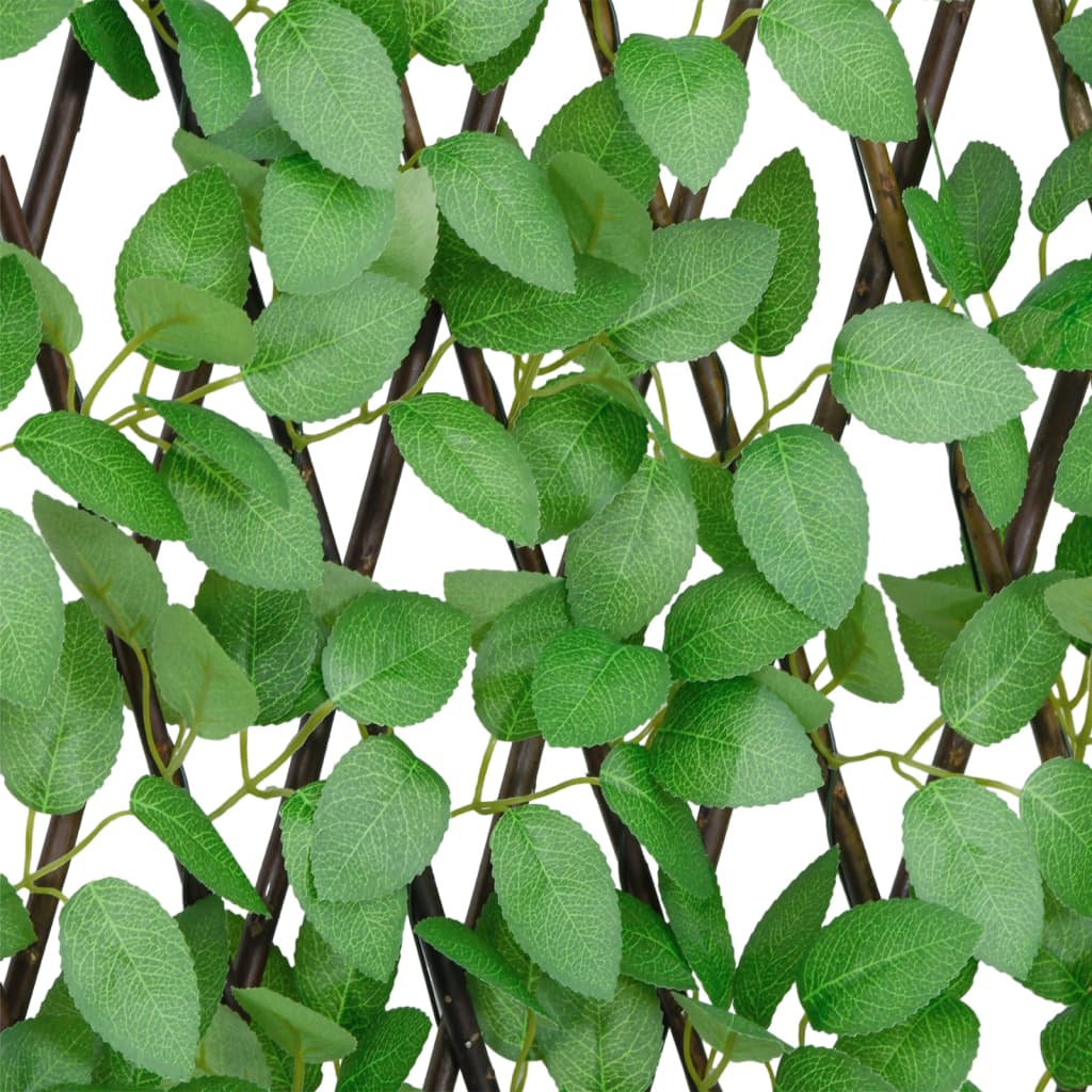  Treliça de hera artificial extensível 180x65 cm verde