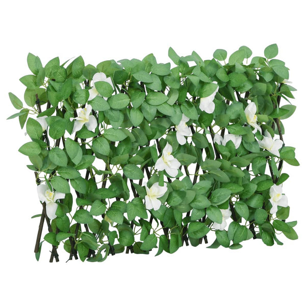  Treliça de hera artificial extensível 5 pcs 180x30 cm verde