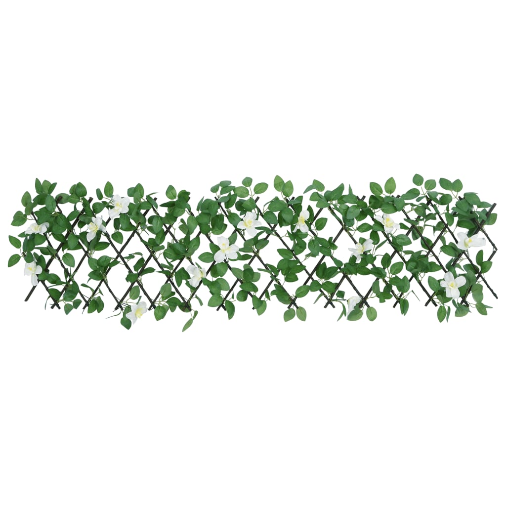 Treliça de hera artificial extensível 5 pcs 180x30 cm verde