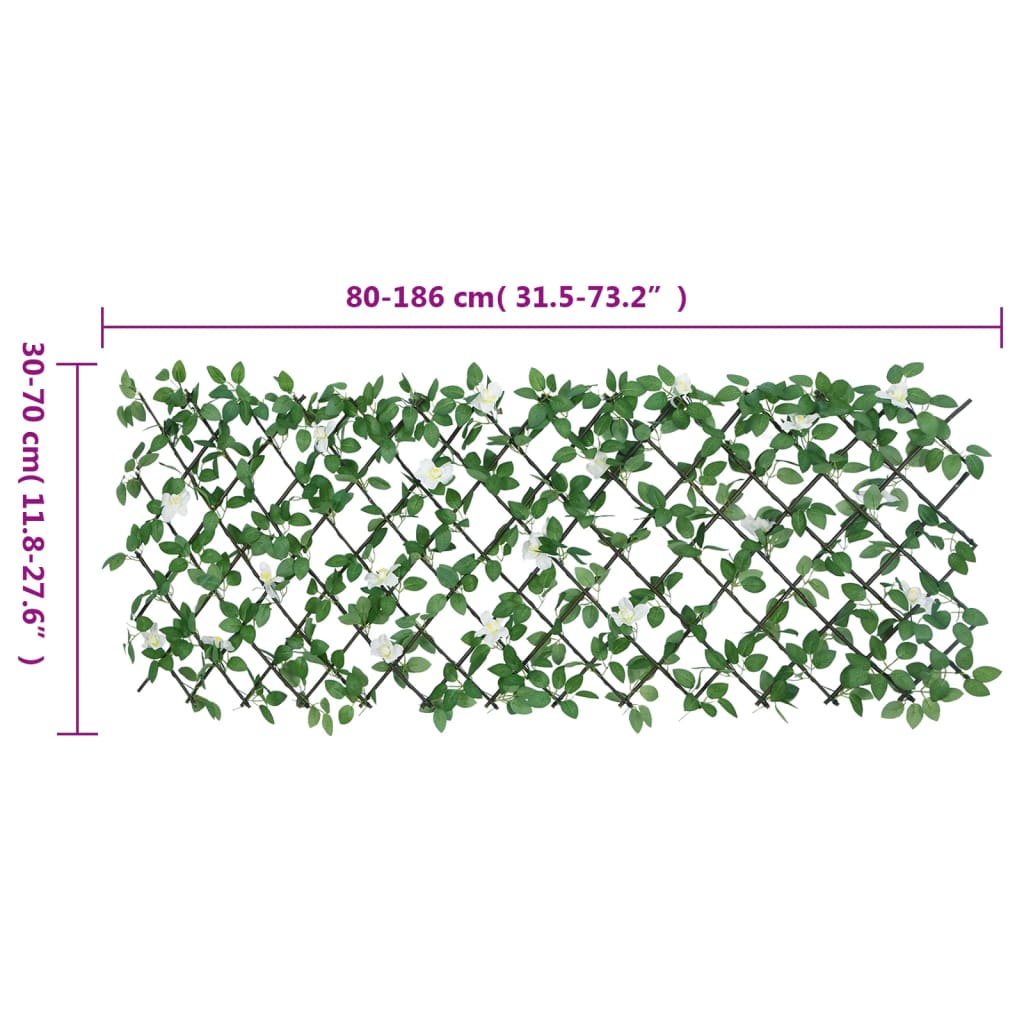 Treliça de hera artificial extensível 186x30 cm verde