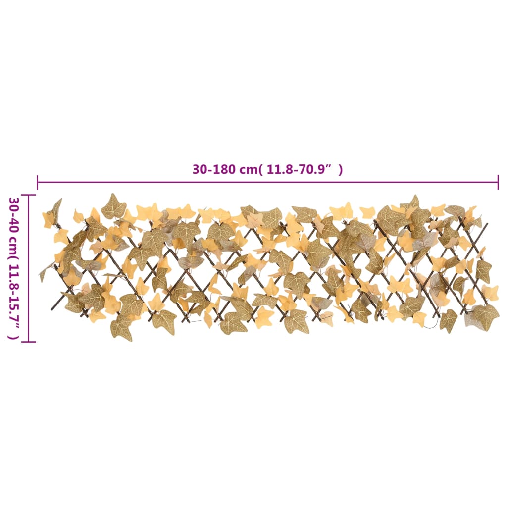 Treliça de ácer artificial extensível 5 pcs 180x30 cm laranja