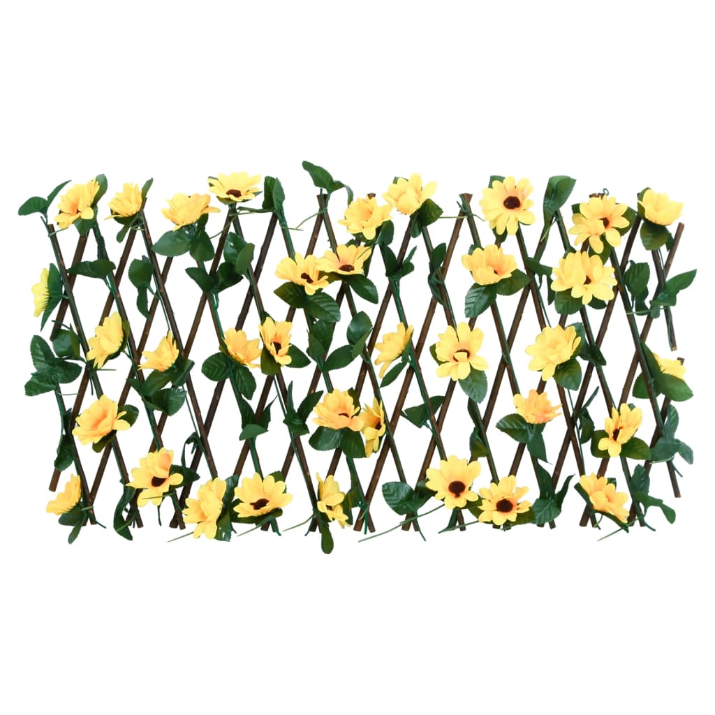 Treliça de hera artificial extensível 180x20 cm amarelo