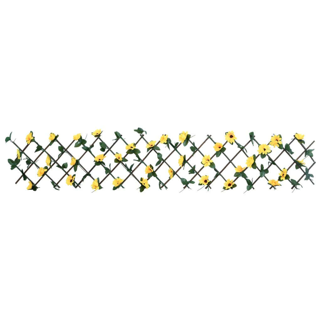 Treliça de hera artificial extensível 180x20 cm amarelo