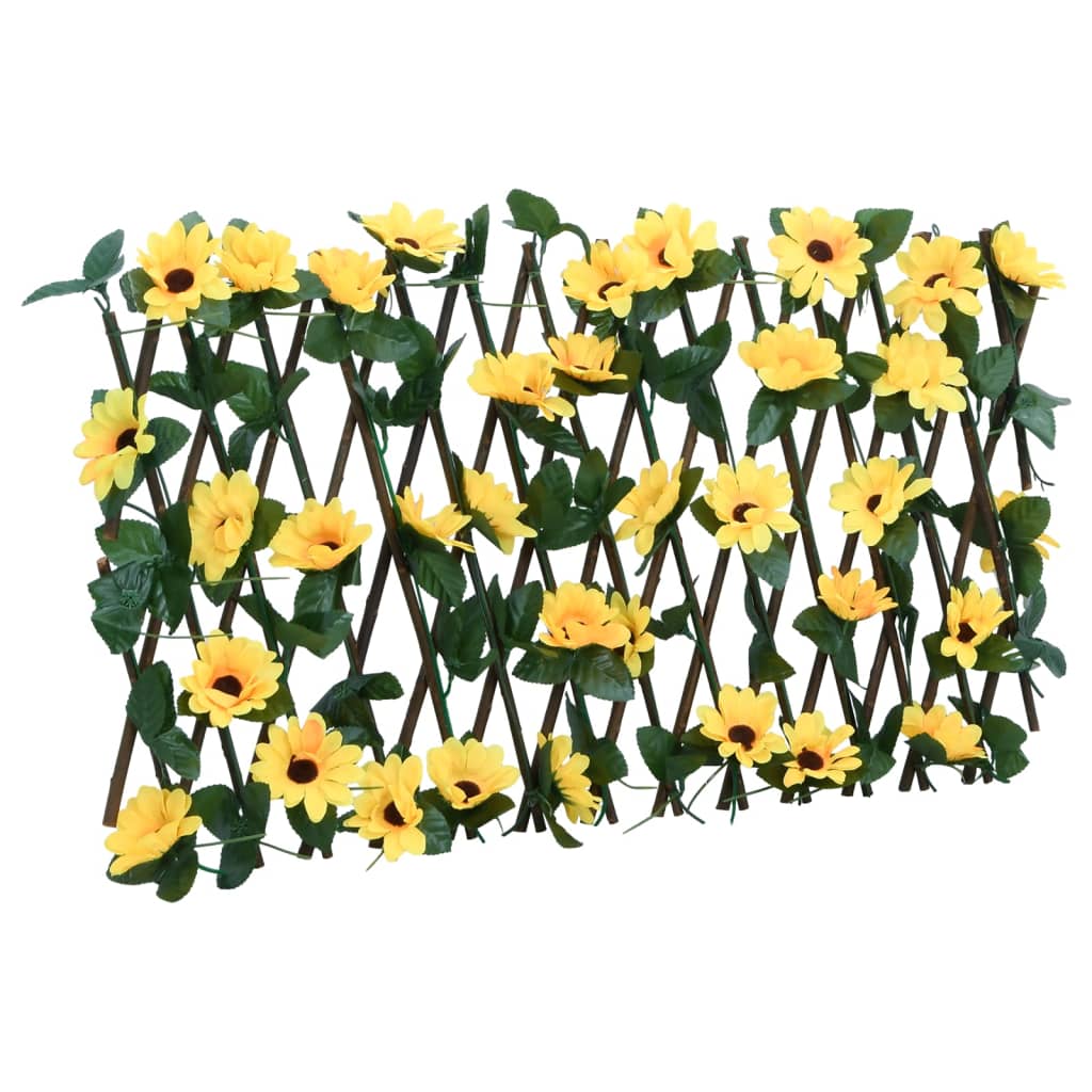 Treliça de hera artificial extensível 5 pcs 180x20 cm amarelo