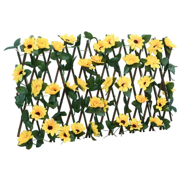 Treliça de hera artificial extensível 5 pcs 180x20 cm amarelo