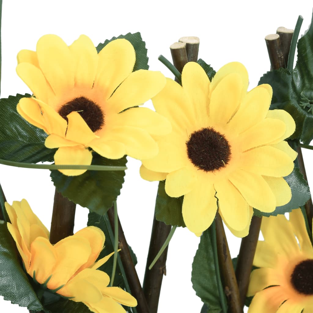 Treliça de hera artificial extensível 5 pcs 180x20 cm amarelo