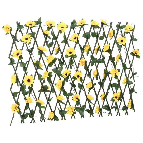 Treliça de hera artificial extensível 180x60 cm amarelo