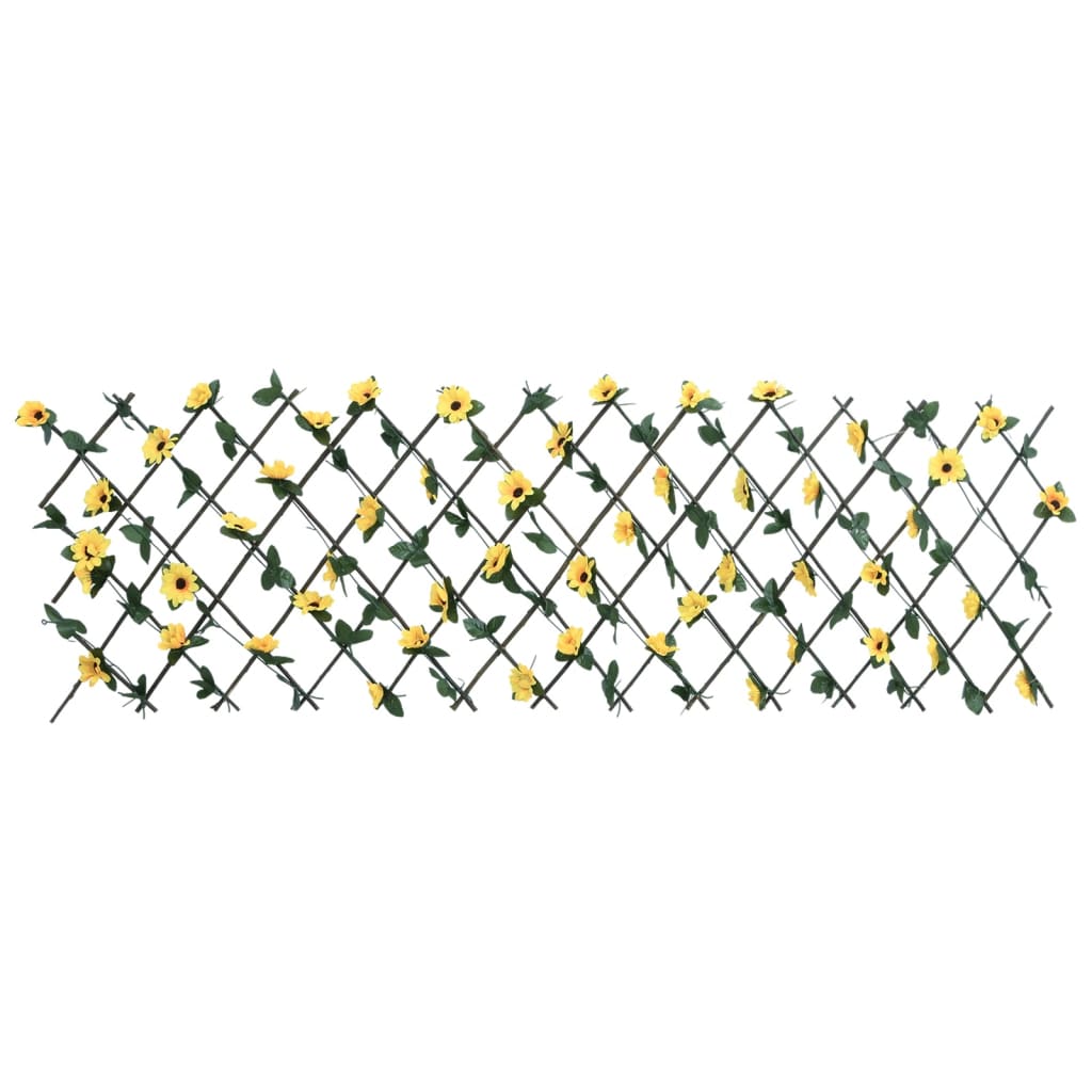 Treliça de hera artificial extensível 5 pcs 180x60 cm amarelo