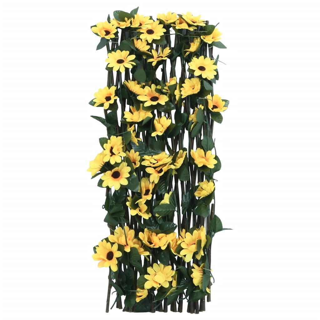 Treliça de hera artificial extensível 5 pcs 180x60 cm amarelo