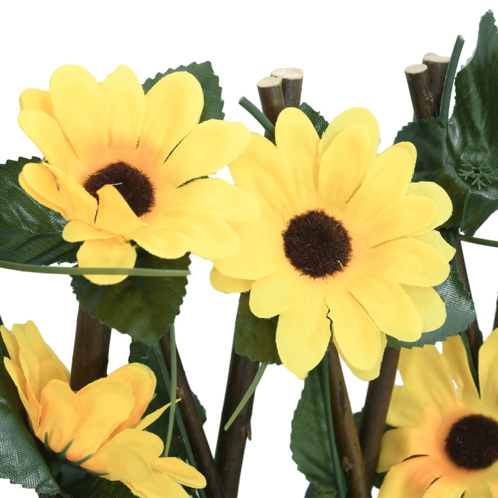 Treliça de hera artificial extensível 5 pcs 180x60 cm amarelo