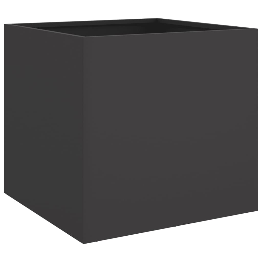 Vaso/floreira 42x40x39 cm aço preto